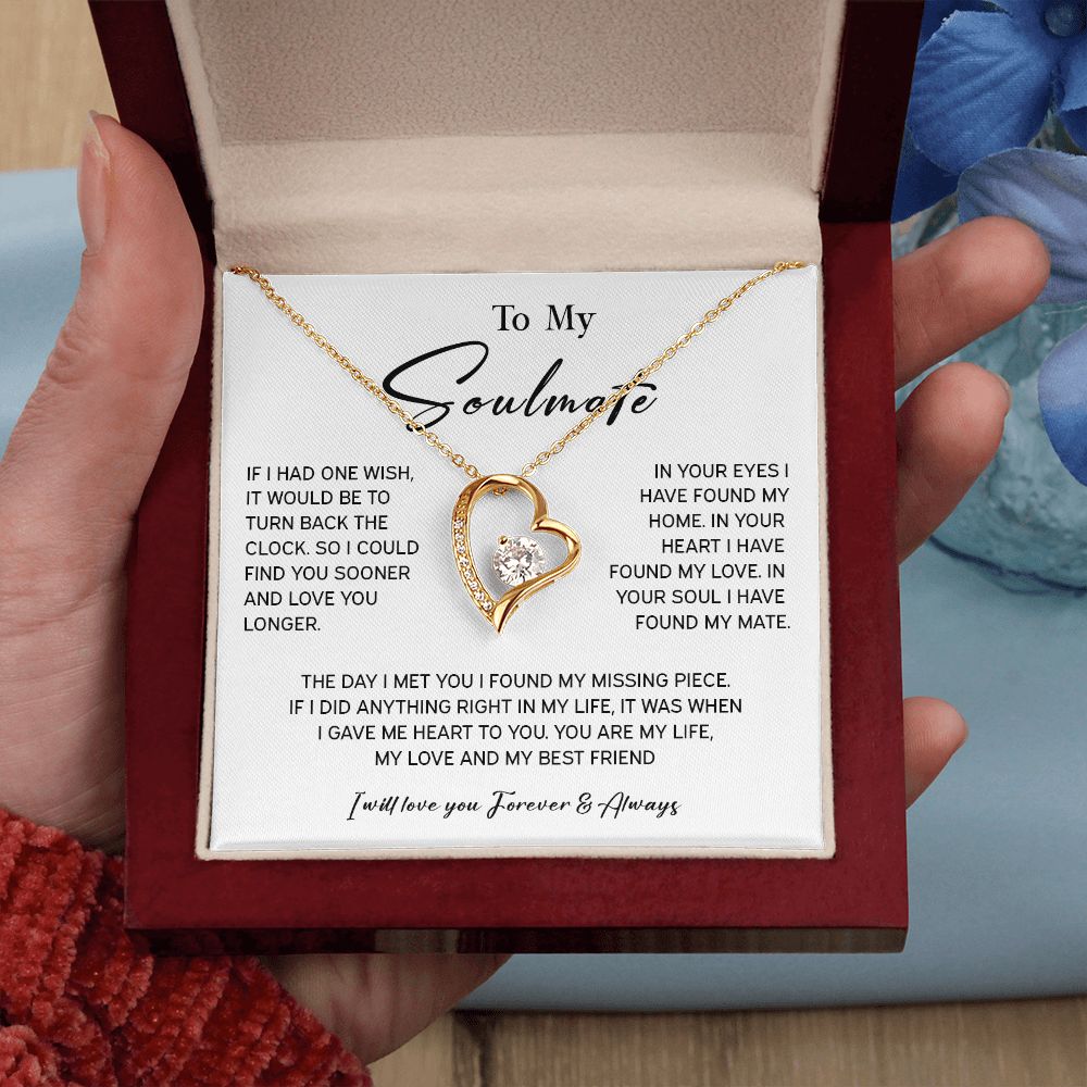 445C To My Soulmate Necklace, Valentine Gifts For Her, Gift For Girlfriend Wife