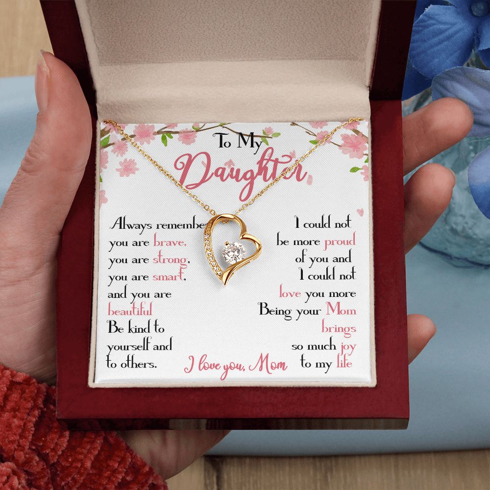 28C To My Daughter Necklace, Daughter Mother Necklace, Daughter Gift from Mom
