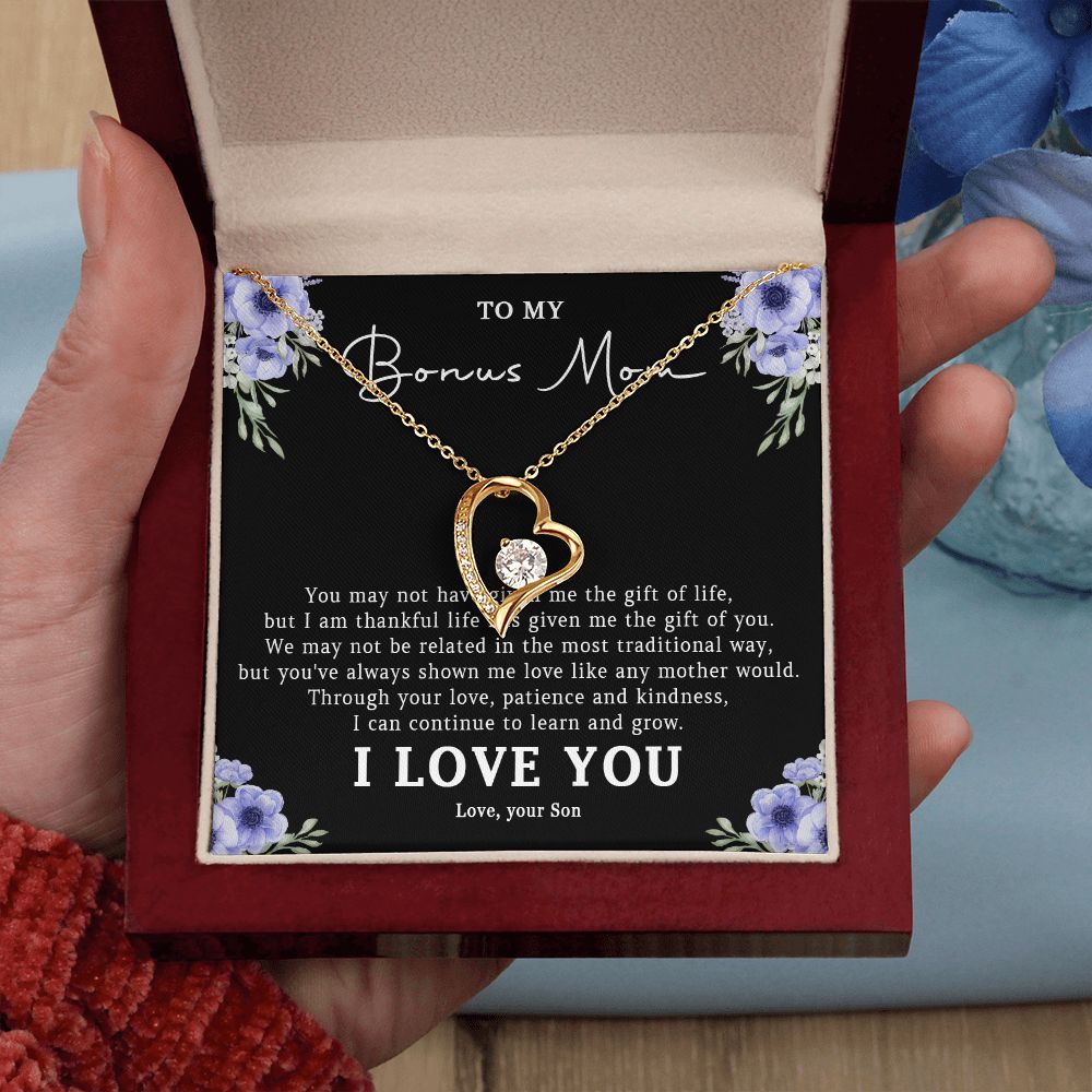 523C Step Mom Gift, Bonus Mom Necklace, Stepmom Necklace, Mom Birthday Gift from Son