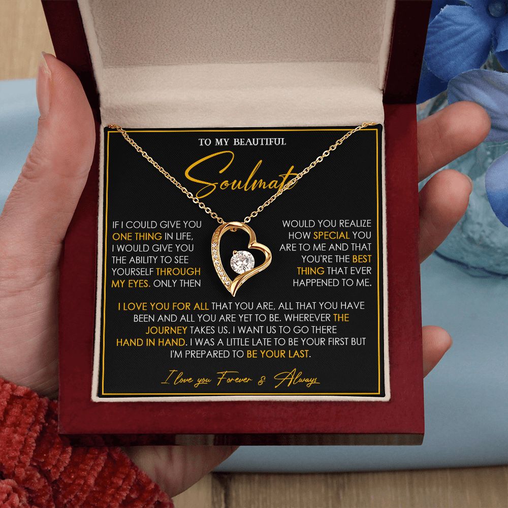 732C To My Soulmate Necklace, Birthday Gift For Wife Girlfriend, Love Valentine Gift