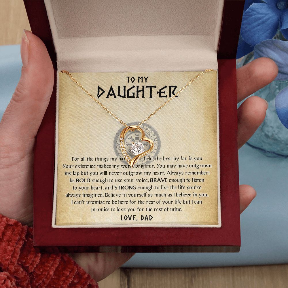567C To My Daughter Necklace, Viking Daughter Gift from Dad, Birthday Gifts Jewelry