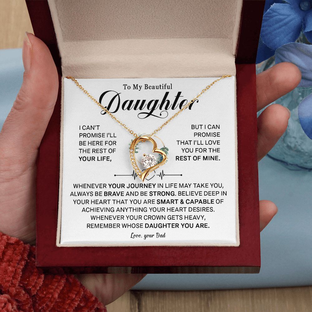 543C To My Daughter Necklace, Birthday Gift For Daughter from Dad, Daughter Necklace
