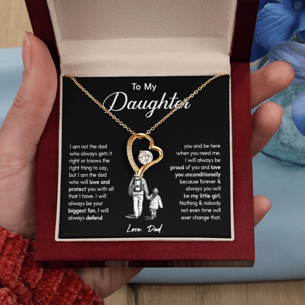 451C To My Daughter Necklace, Gift For Daughter From Dad, Gift Birthday, Christmas