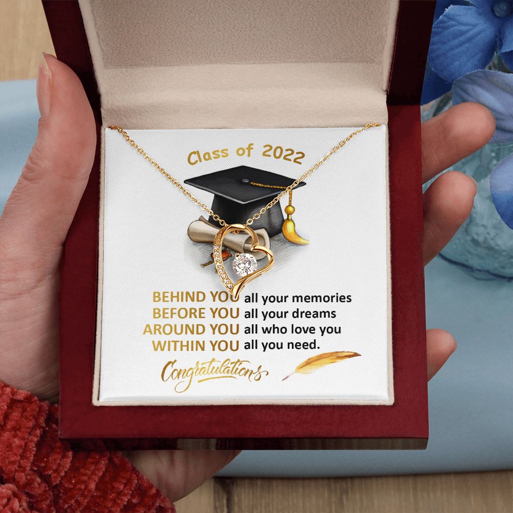 408 Class of 2022 Graduation Necklace, Congratulations Gift Necklace