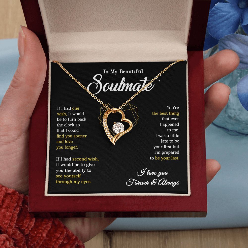 617C To My Soulmate Necklace, Gift For Wife Girlfriend From Husband, Valentines Gift