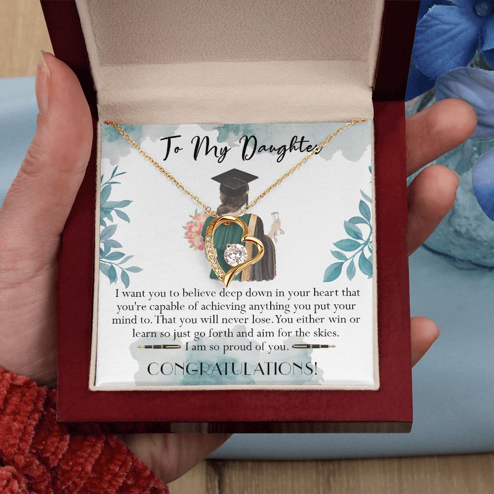 405C To My Daughter Necklace, Congratulations Gift 2022, Graduation Necklace Daughter