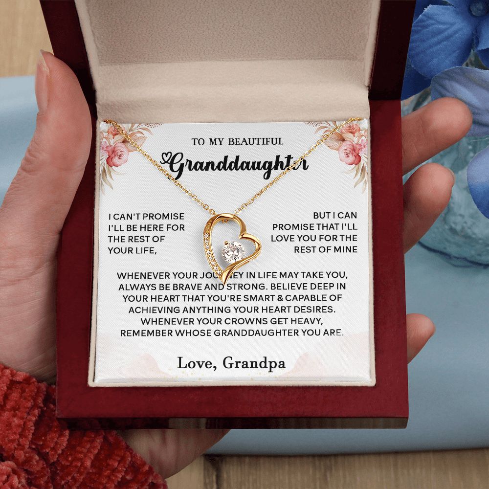 434C To My Granddaughter Necklace, Birthday Gift For Granddaughter, Christmas Gifts