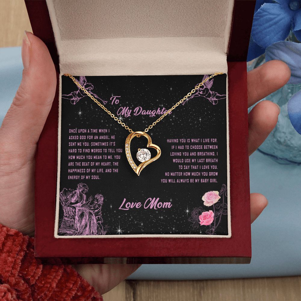 101C To My Daughter Necklace, Gift for Daughter from Mom, Daughter Necklace Gift