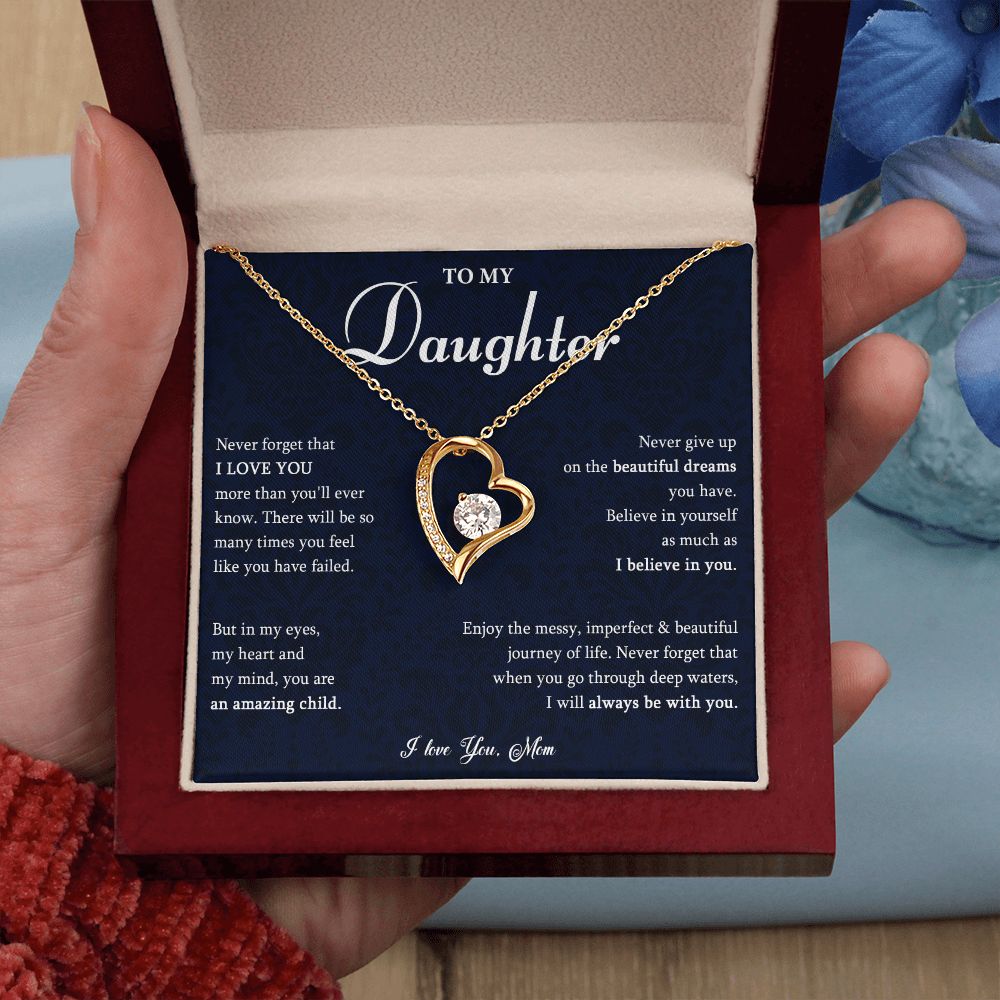 531C To My Daughter Necklace, Gift for Daughter from Mom, Daughter Love Necklace Gift