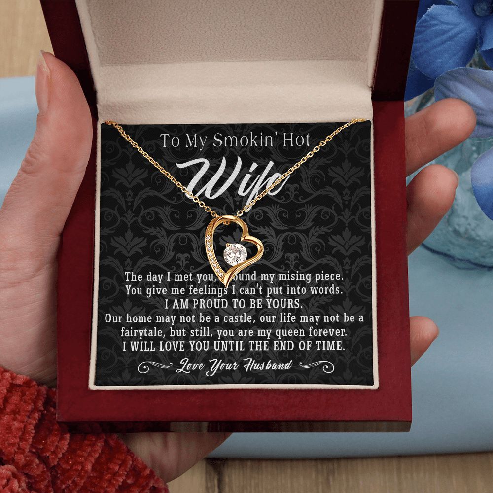 95C To My Smokin Hot Wife Necklace, Anniversary Birthday Gift for Wife From Husband