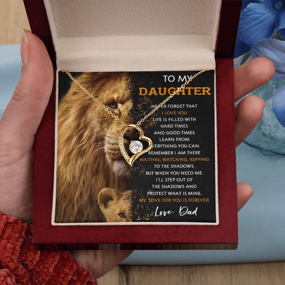 43C Lion To My Daughter Necklace Gift From Dad, Necklace Gift For Daughter, Birthday