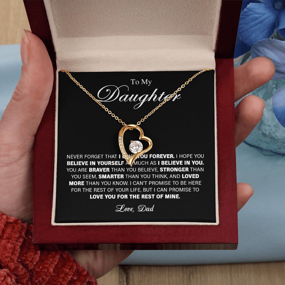 627C To My Daughter Necklace, Gift For Daughter from Dad, Birthday Gift For Daughter