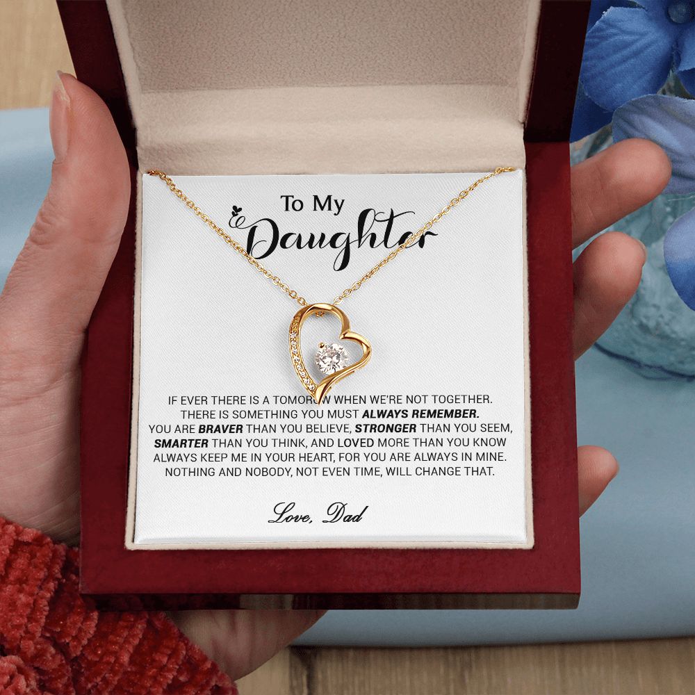440C To My Daughter Necklace, Birthday Gift For Daughter From Dad, Christmas Gift