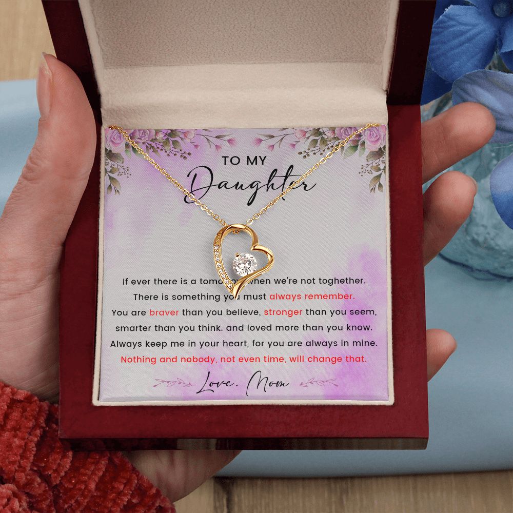 58C To My Daughter Necklace, Love Knot Necklace, Daughter Necklace From Mom