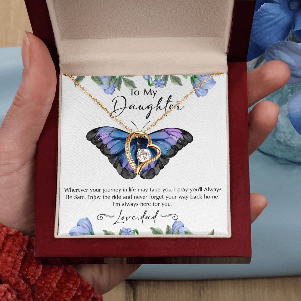 99CTo My Daughter Necklace, Gift For Daughter From Dad, Necklace Gift Birthday