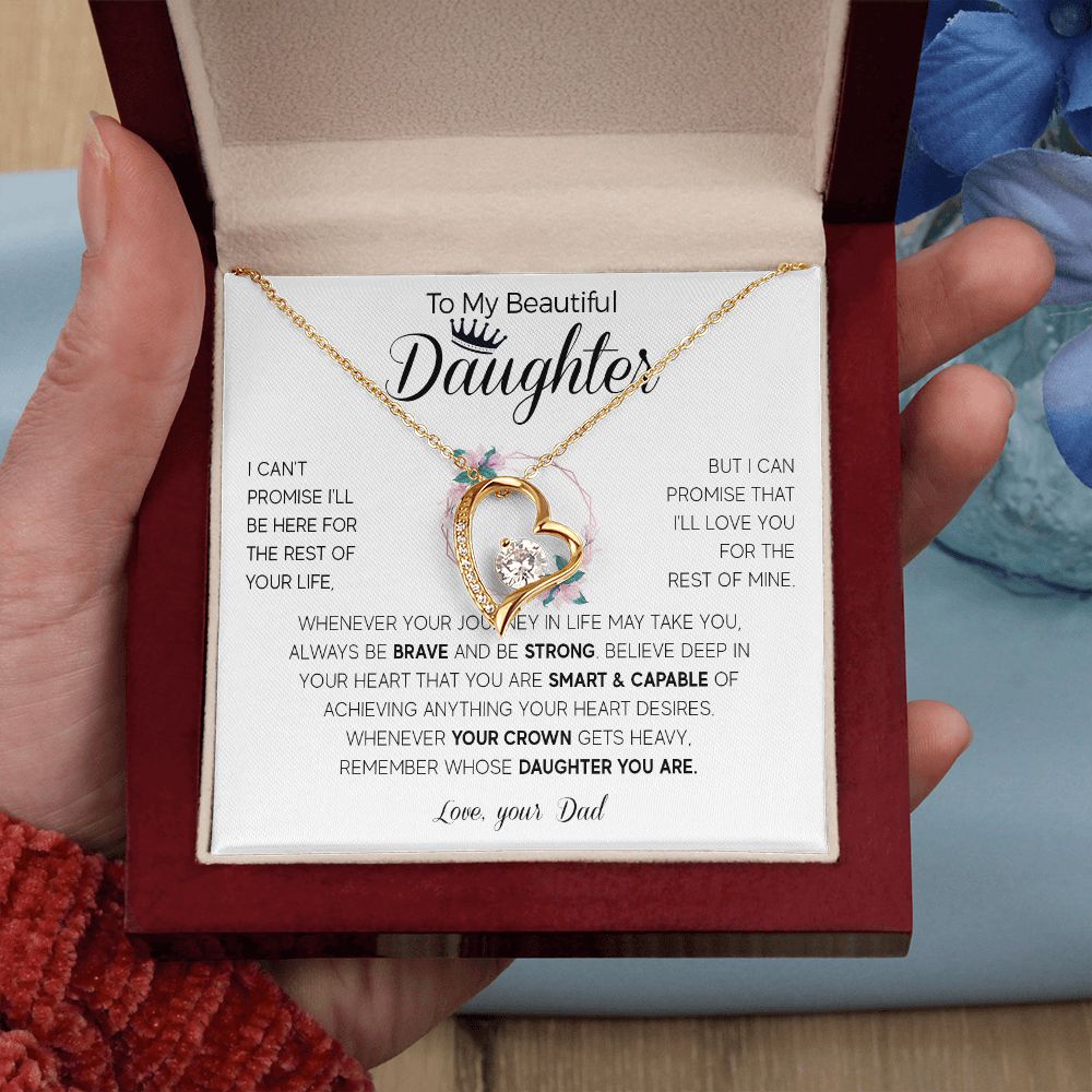 565C To My Daughter Necklace, Daughter Birthday Gifts For Daughter from Dad, Father