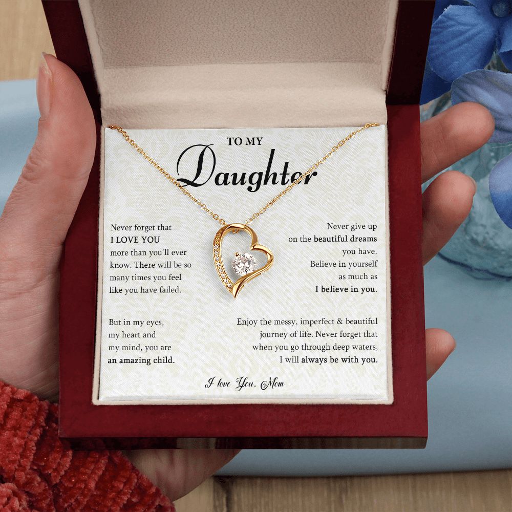 529C Gift for Daughter from Mom, To My Daughter Necklace, Daughter Birthday Gift
