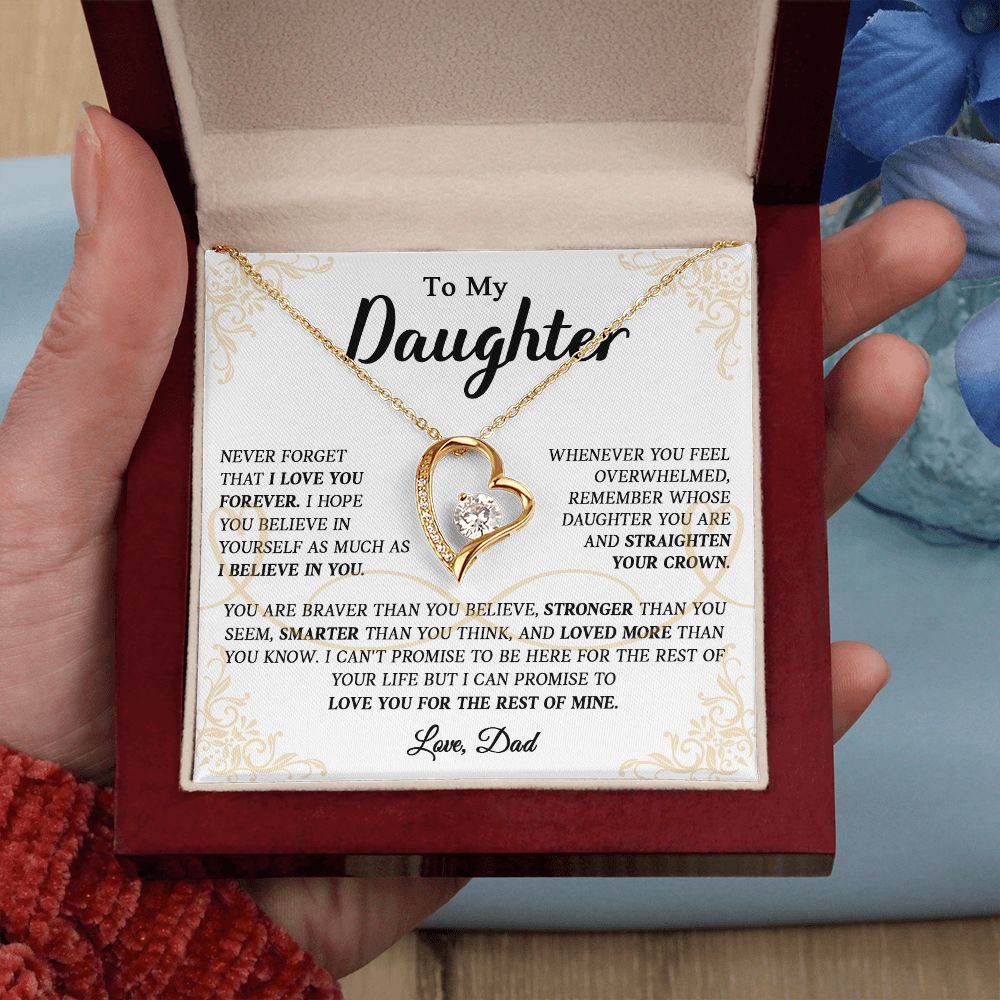 622C To My Daughter Necklace, Daughter Father Necklace, Daughter Gift From Dad, Xmas