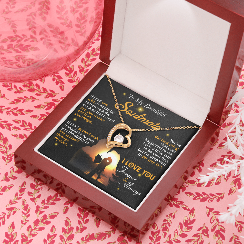 N0C To My Soulmate Necklace, Gift For Wife Girlfriend From Husband, Valentines Day