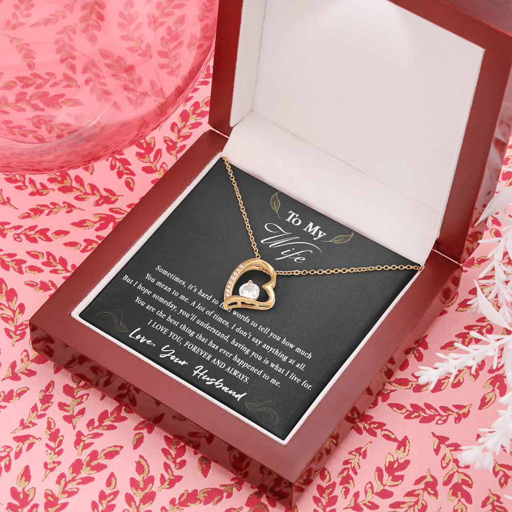 66C Love Gift To My Wife, Women Necklace for Her from Husband I LOVE YOU Forever