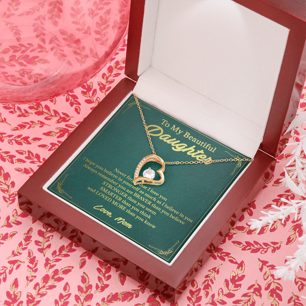 146C Necklace To My Beautiful Daughter, Perfect Gift for Daughter, I Love You More