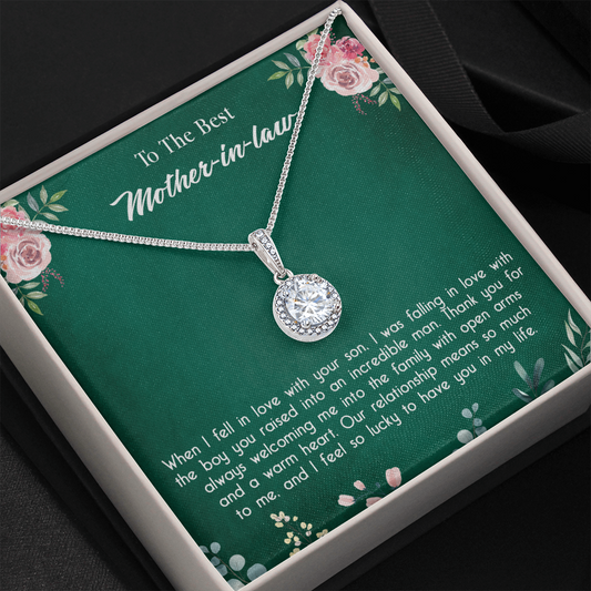 147E Necklace To My Mother in Law, Mom Necklace Birthday Gift from Son/Daughter