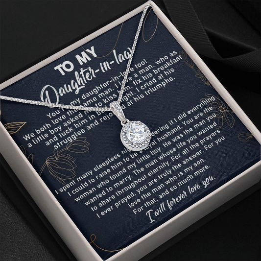 10E To My Daughter-In-Law Necklace, Gift For Daughter In Law, Daughter In Law Gifts