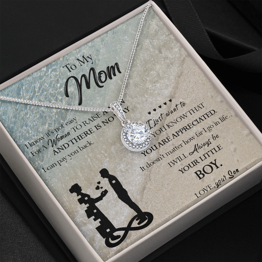 129E Necklace To My Mom, Gift for Mom from Son, Birthday Gift, Mother Necklace Gift