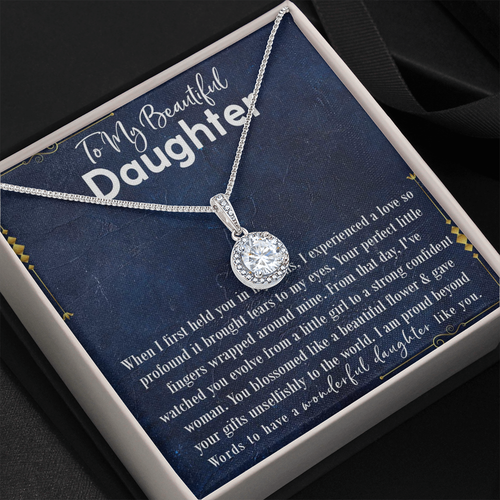 9E To My Beautiful Daughter Love Gift Luxury Alluring Beauty Necklace For Daughter