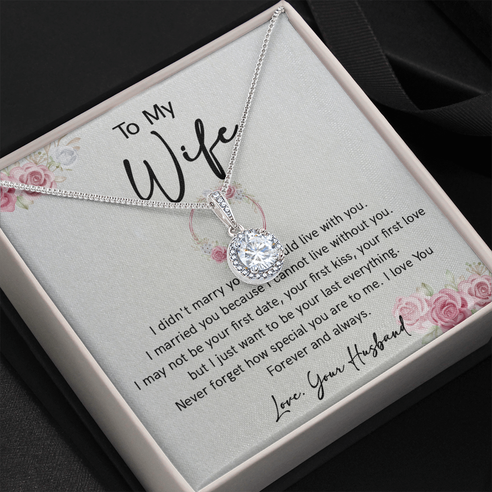 73E Necklace To Wife, Perfect Gift for Her From Husband, I LOVE YOU Forever & Always