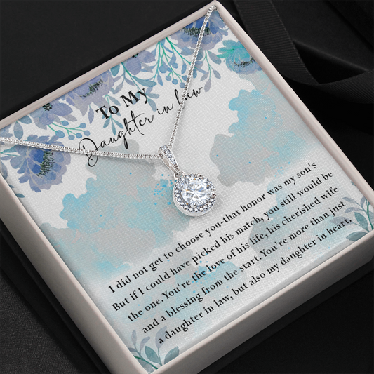 134E Necklace My Daughter In Law, Gift for Beautiful Daughter, My Daughter In Heart