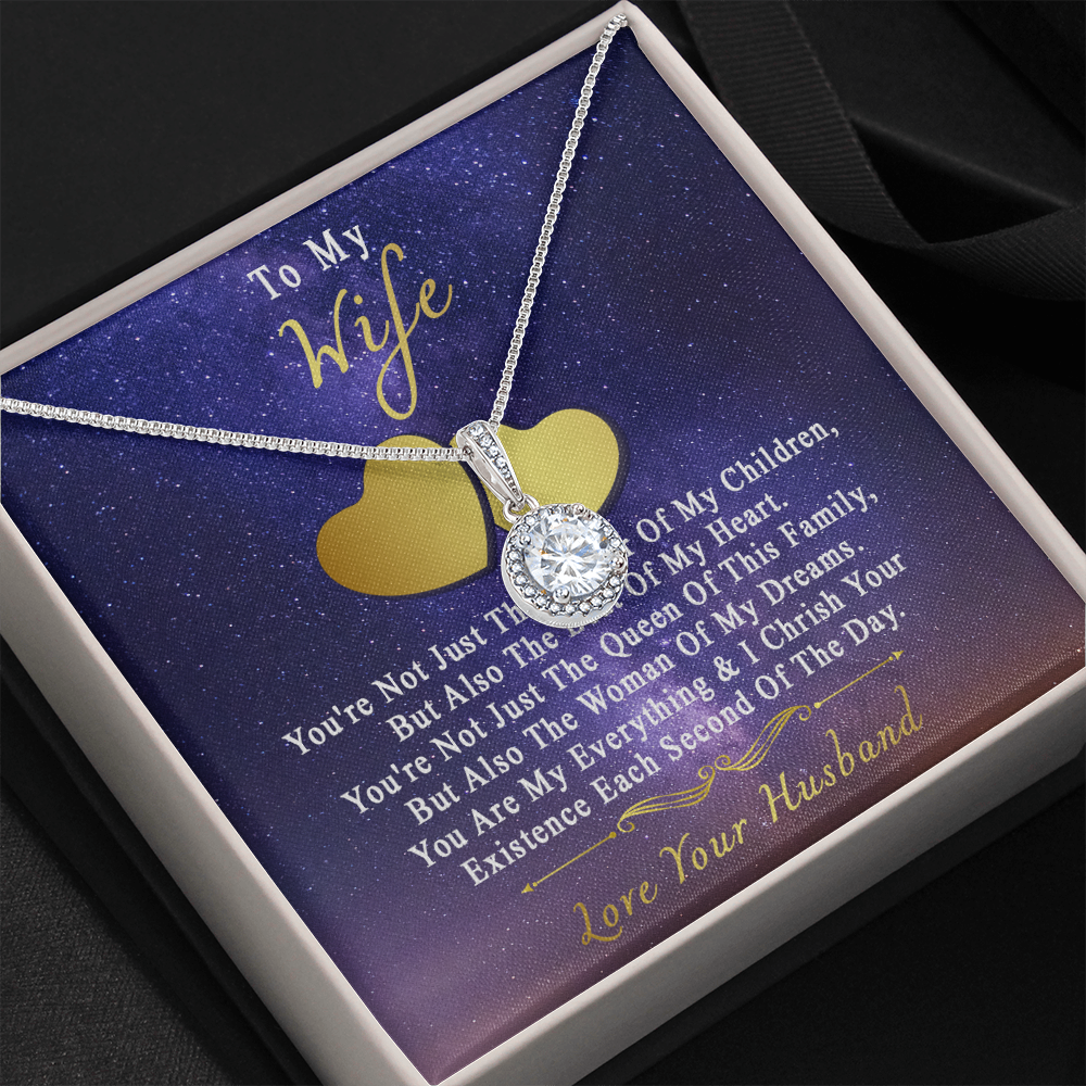 75E Necklace To My Wife, Perfect Gift for Her From Husband, I LOVE YOU Necklace Gift