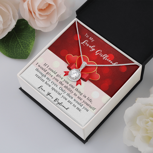 254E Necklace To My Lovely Girlfriend, Gift for Her From Boyfriend, Couple Love Gift