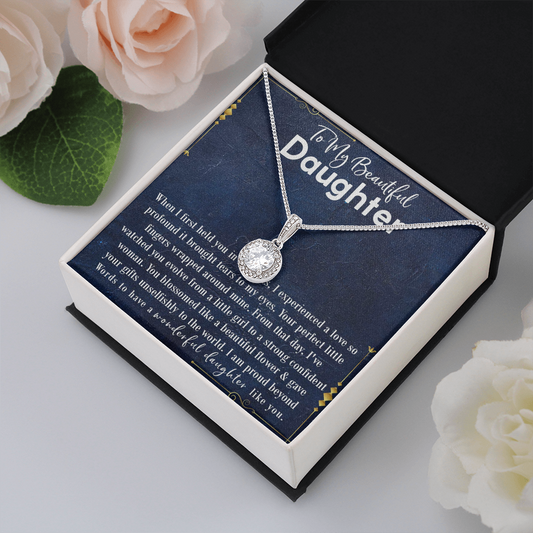 9E To My Beautiful Daughter Love Gift Luxury Alluring Beauty Necklace For Daughter