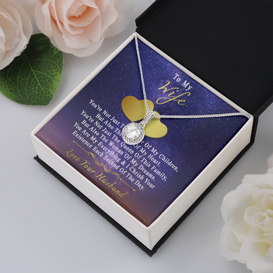 75E Necklace To My Wife, Perfect Gift for Her From Husband, I LOVE YOU Necklace Gift