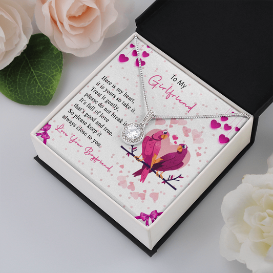 257E Loving Couple Birds Necklace To My Girlfriend, Gift for Her From Boyfriend