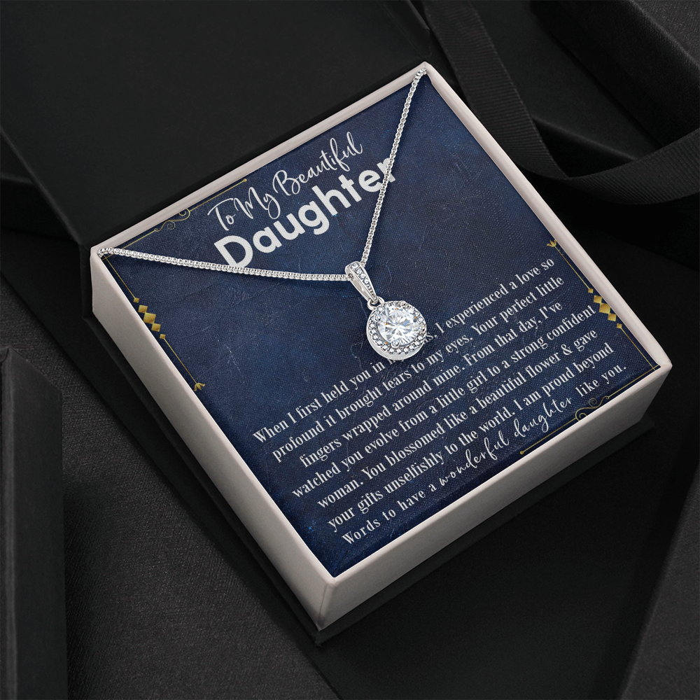 9E To My Beautiful Daughter Love Gift Luxury Alluring Beauty Necklace For Daughter