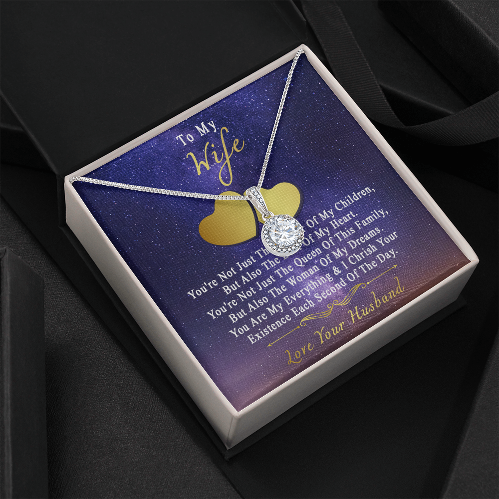 75E Necklace To My Wife, Perfect Gift for Her From Husband, I LOVE YOU Necklace Gift
