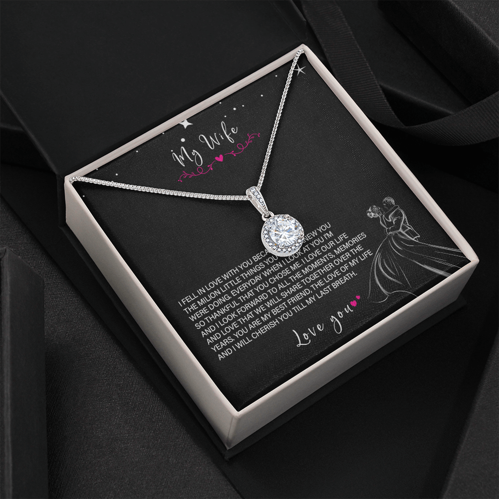 62E Love Necklace To My Wife, Gift for Her, Beautiful Wife Necklace From Husband