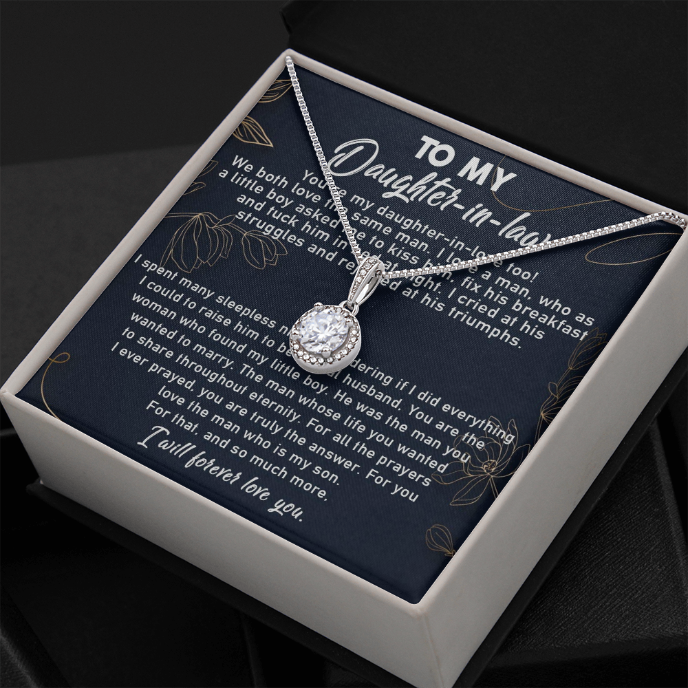 10E To My Daughter-In-Law Necklace, Gift For Daughter In Law, Daughter In Law Gifts