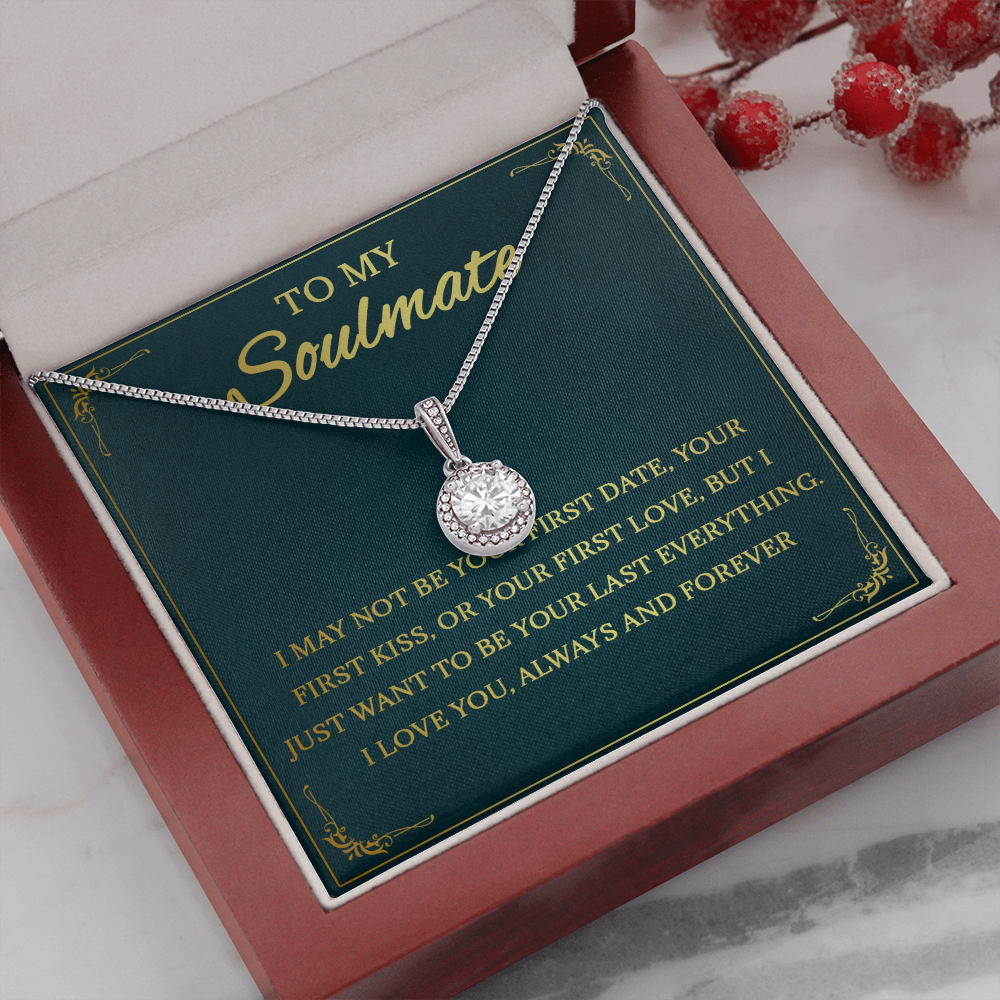64E Necklace To My Soulmate, Love Gift for Her, Girlfriend Birthday from Husband