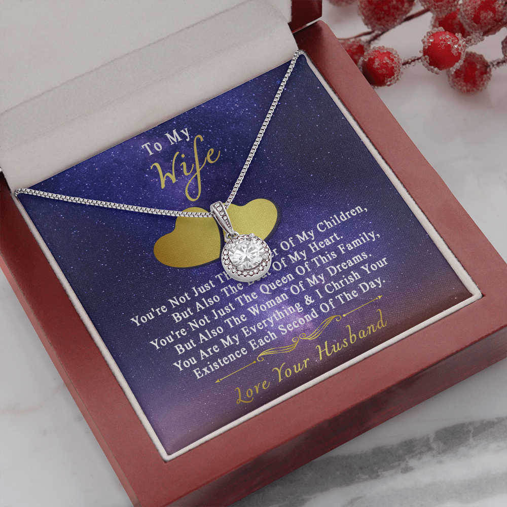 75E Necklace To My Wife, Perfect Gift for Her From Husband, I LOVE YOU Necklace Gift