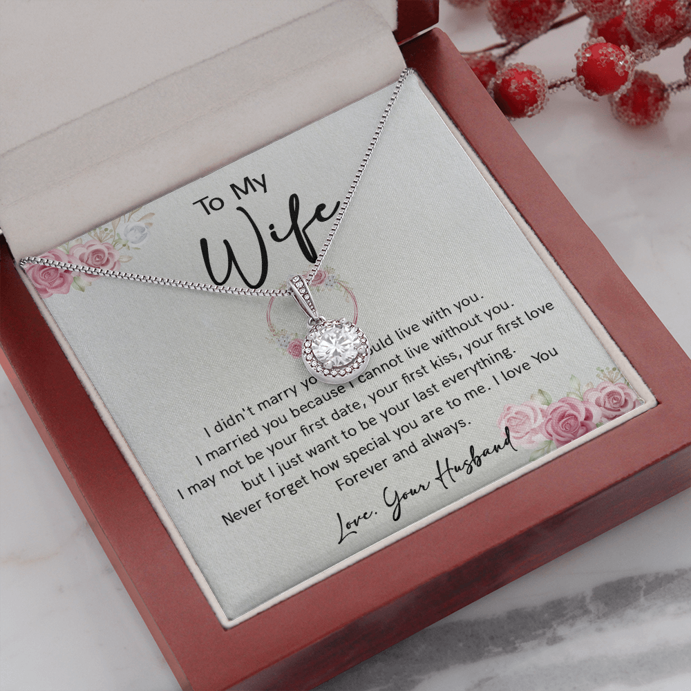 73E Necklace To Wife, Perfect Gift for Her From Husband, I LOVE YOU Forever & Always