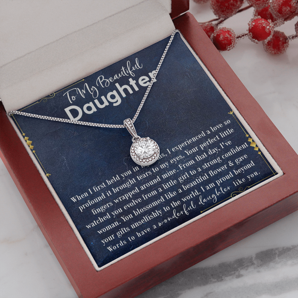 9E To My Beautiful Daughter Love Gift Luxury Alluring Beauty Necklace For Daughter