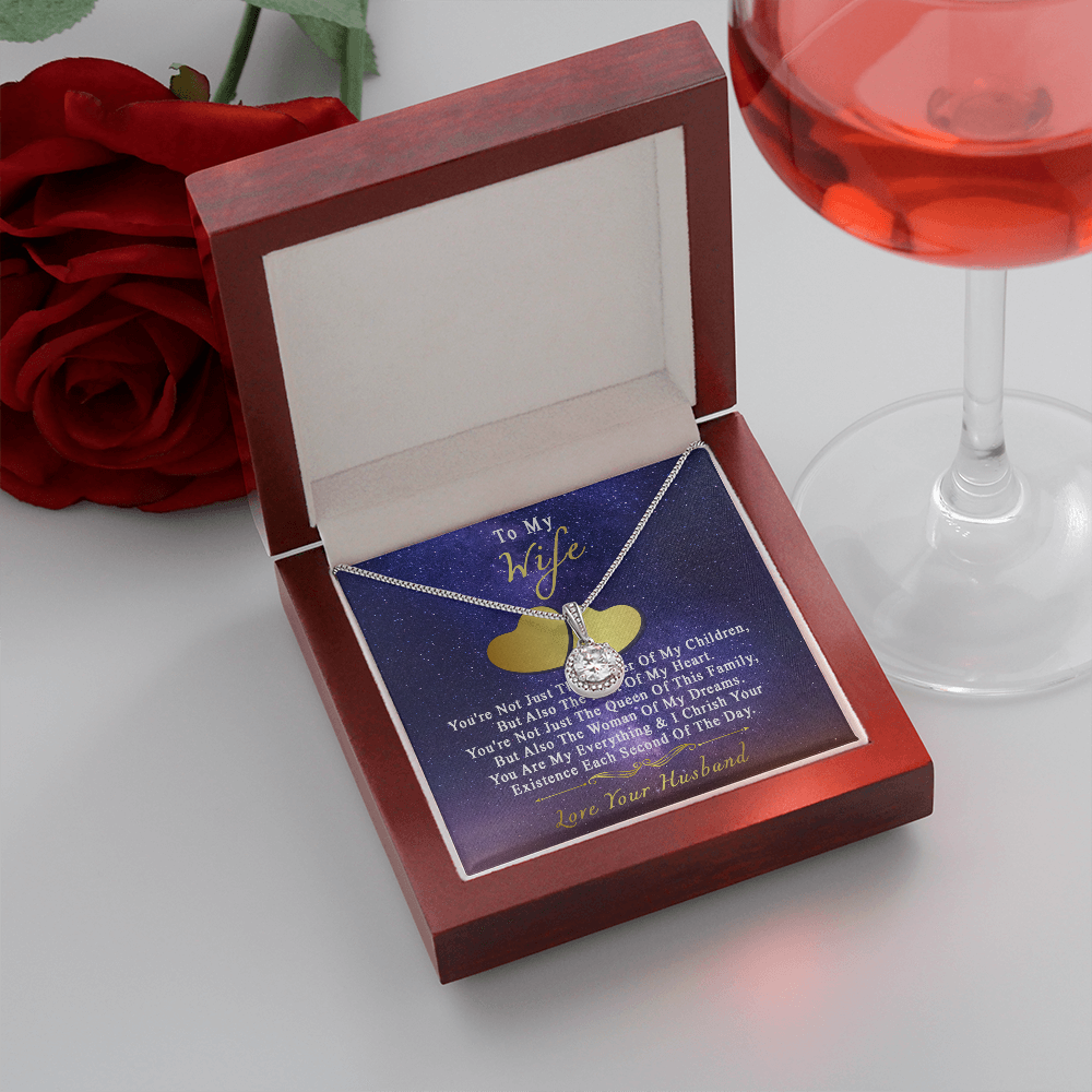 75E Necklace To My Wife, Perfect Gift for Her From Husband, I LOVE YOU Necklace Gift