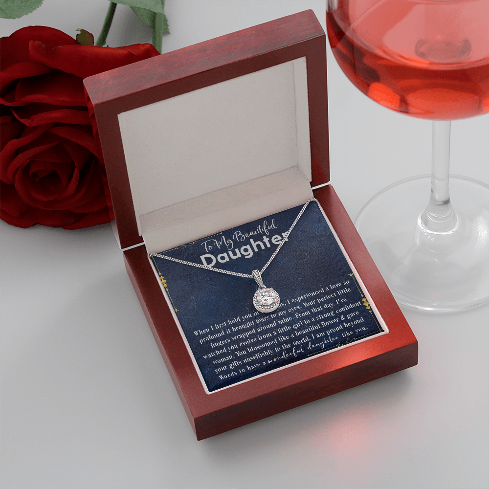 9E To My Beautiful Daughter Love Gift Luxury Alluring Beauty Necklace For Daughter