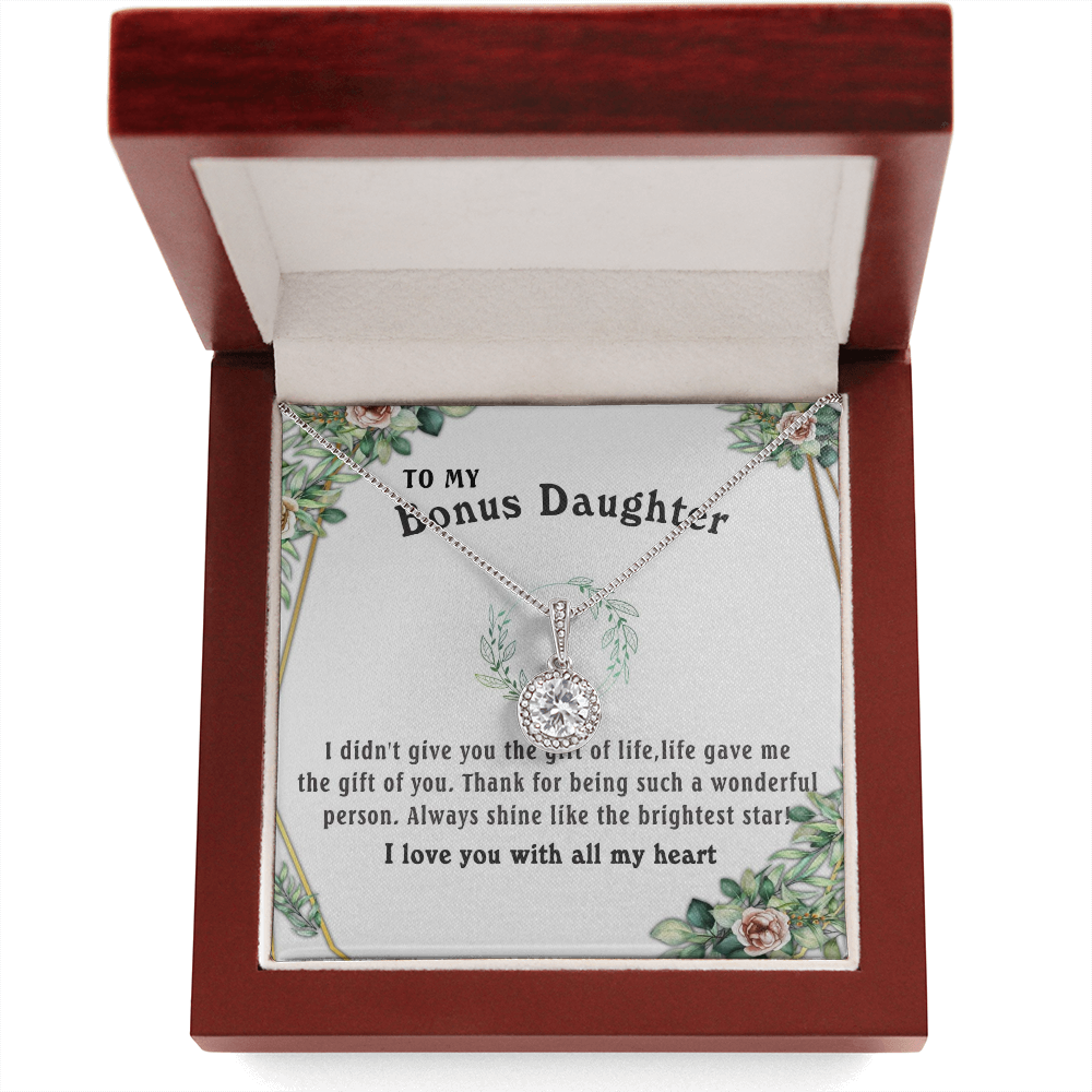 6E To my Bonus Daughter Necklace, Bonus Daughter, Step Daughter Gift, Step Dad Gift
