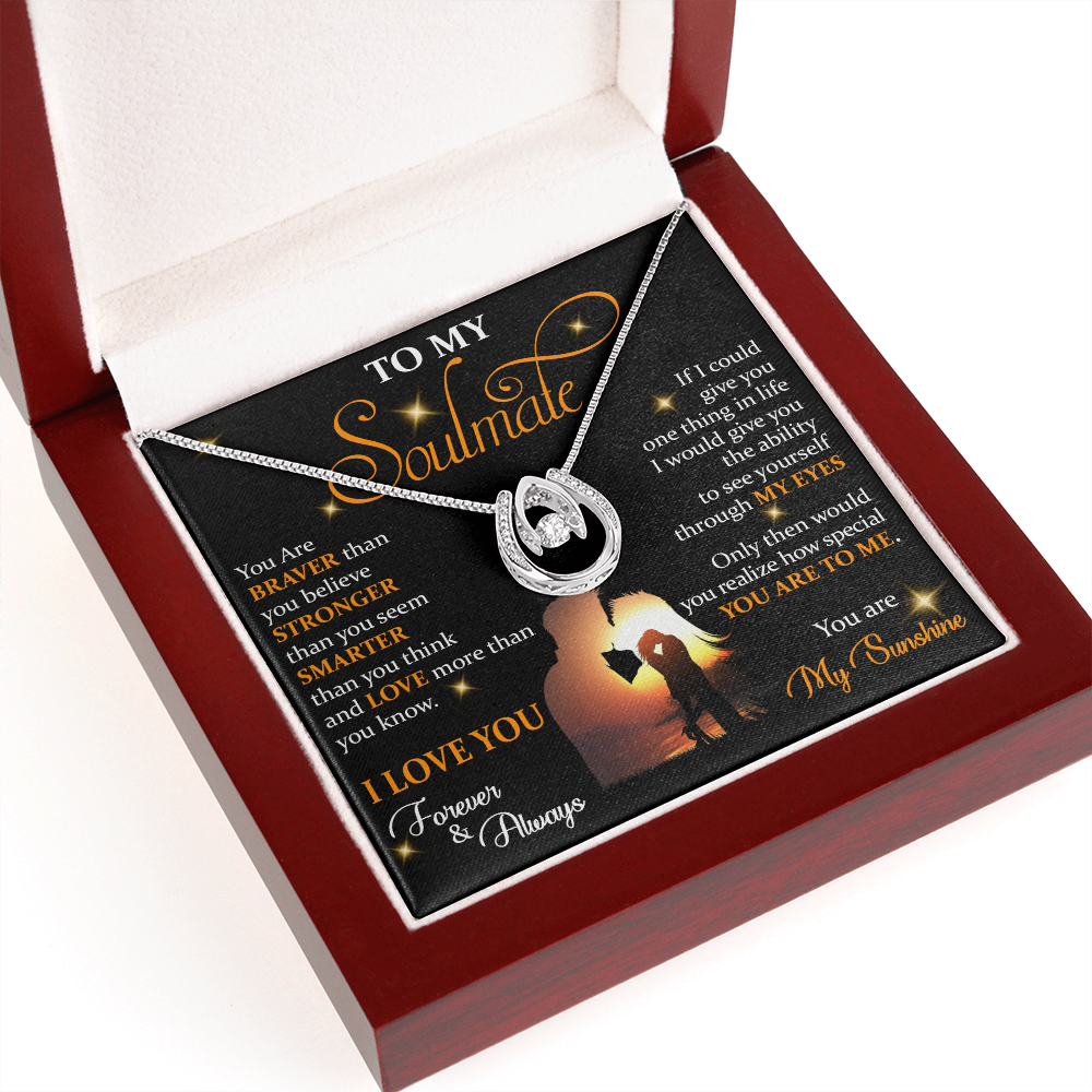Q1F To My Soulmate Necklace, Gift For Wife Girlfriend From Husband, Love My Sunshine