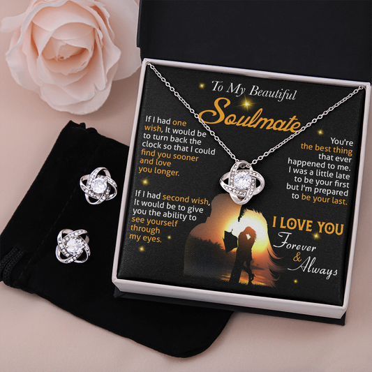 N0A To My Soulmate Necklace, Gift For Wife Girlfriend From Husband, Valentines Day