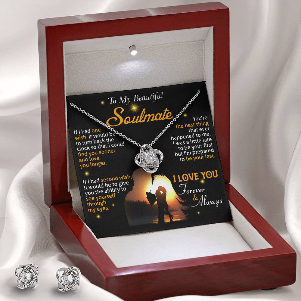 N0A To My Soulmate Necklace, Gift For Wife Girlfriend From Husband, Valentines Day